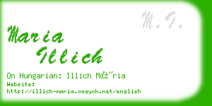 maria illich business card